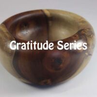 Palm-sized, silky-smooth bowls to foster the energy of love & gratitude woodturned, palm-sized gratitude bowl made from walnut